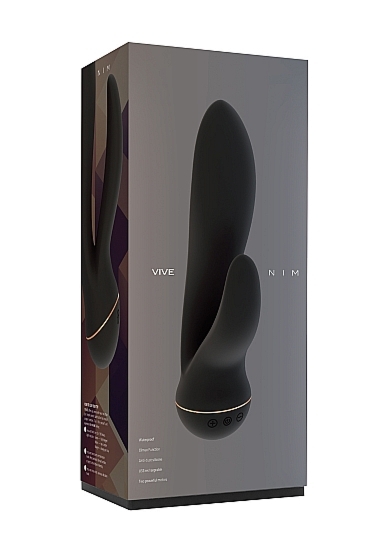 Wibrator Nim  STYMULATOR ŁECHTACZKI - Nim - Rabbit Vibrator - Black