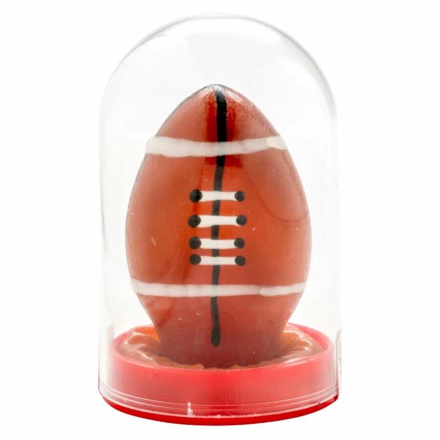 Condomerie Rugby Ball – Ręcznie Malowana Prezerwatywa Artystyczna, Lateksowa, Motyw Rugby