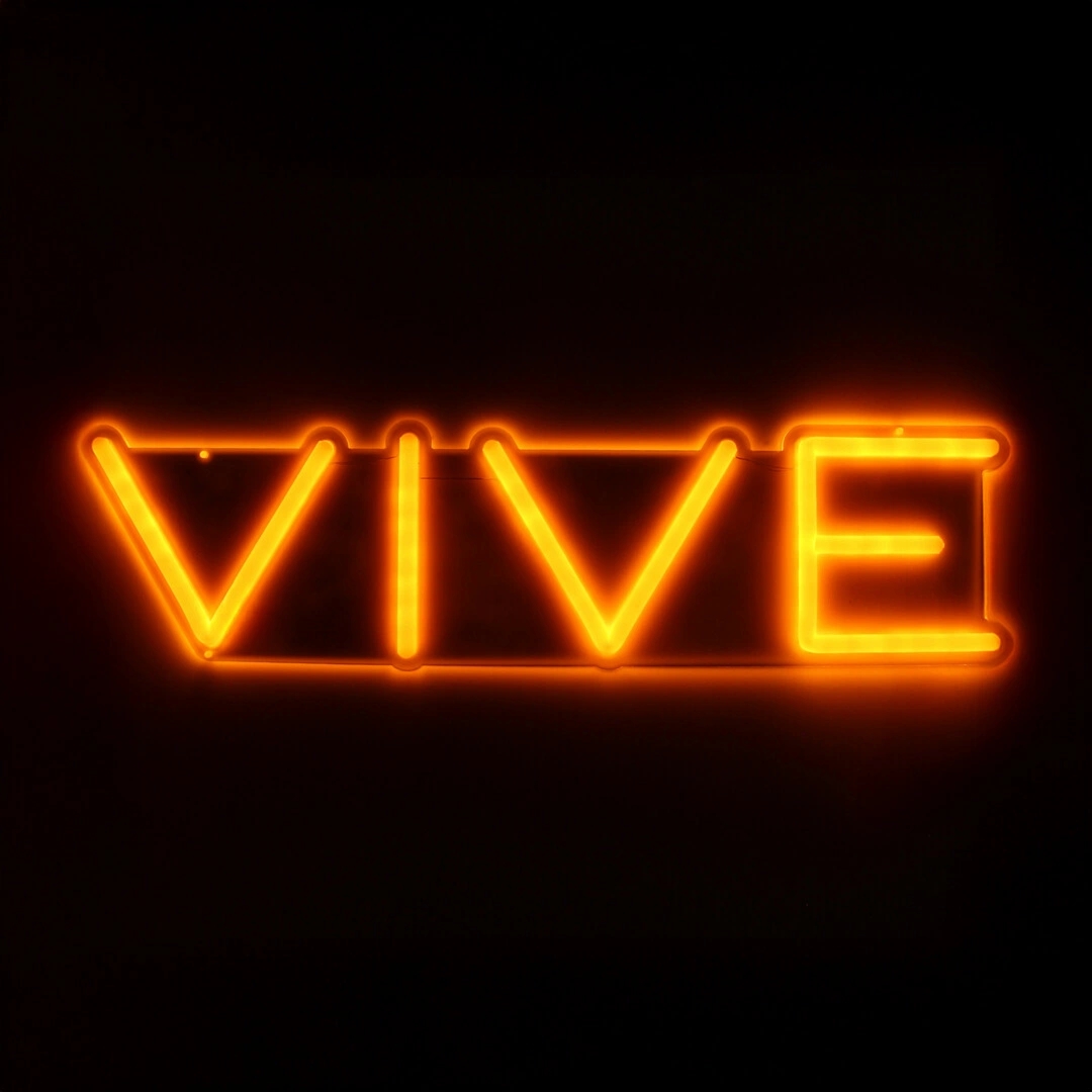 VIVE LED Neon – dekoracyjny szyld świetlny z łańcuchem, EU wtyczka, nowoczesny design