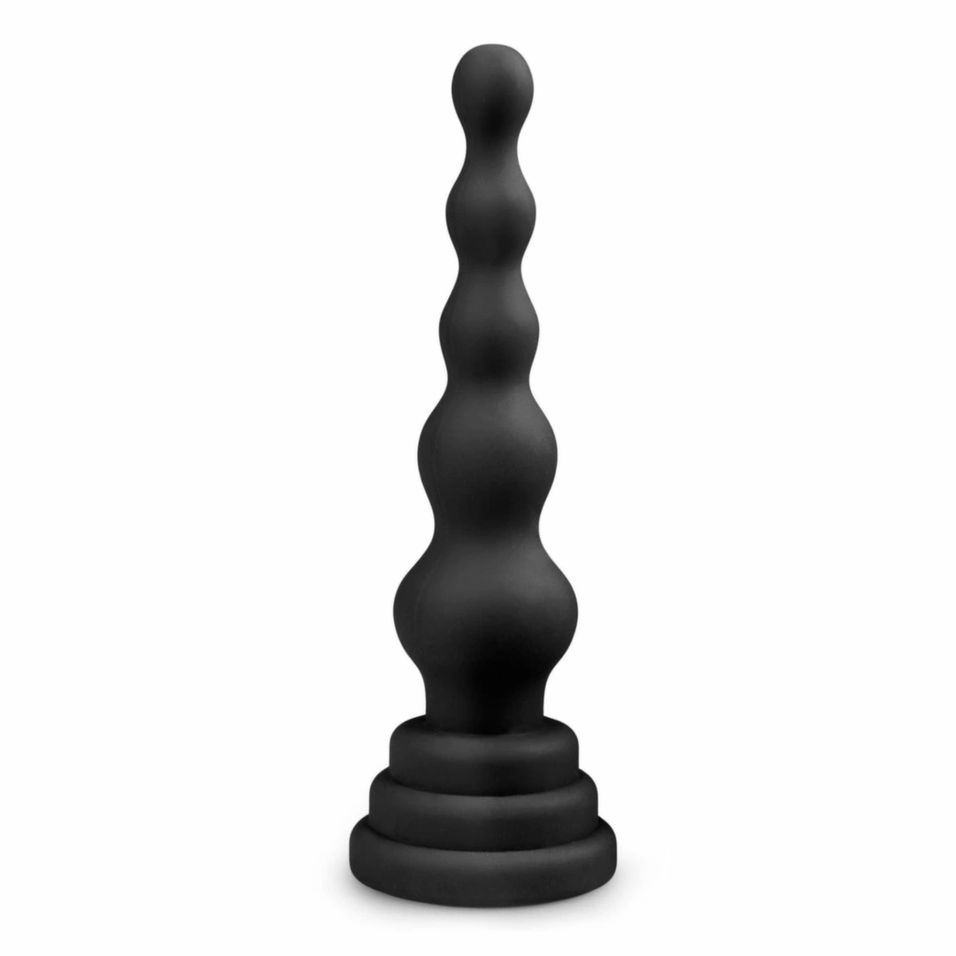 EasyToys Beaded Cone – silikonowy stożek z koralikami, czarny, płaska podstawa