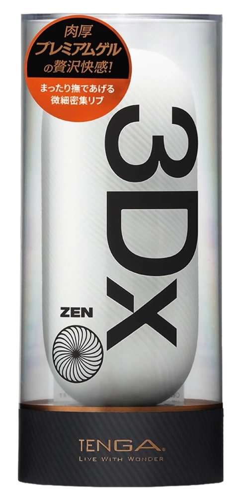 Tenga 3Dx Zen innowacyjna maszyna intymna, tekstura 3D, elastomer, 14,5 cm