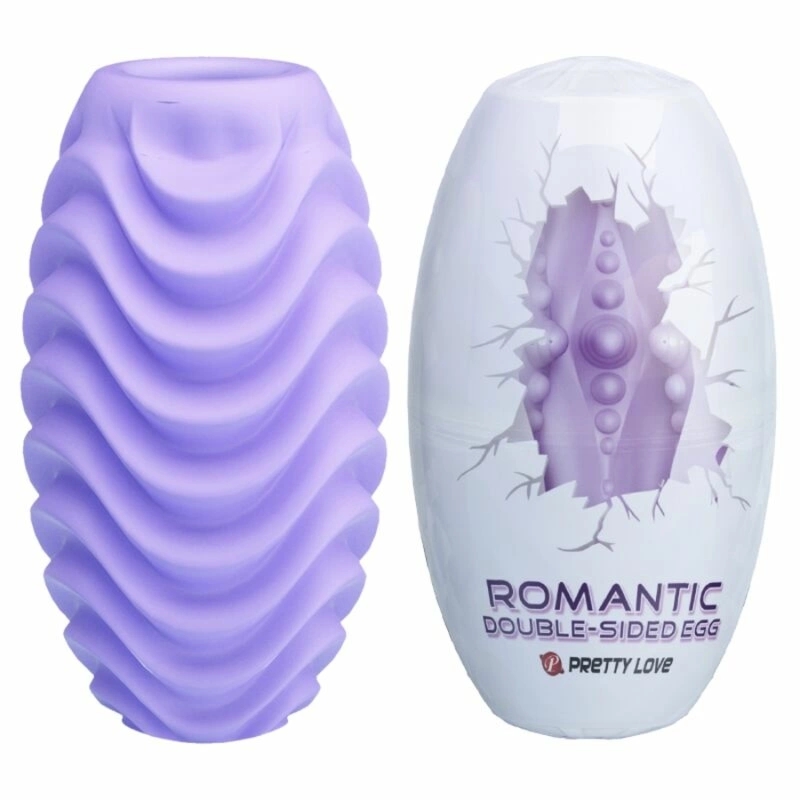 Pretty Love Dwustronne Liliowe Jajko Intymne TPR – kompaktowy model z podwójną teksturą