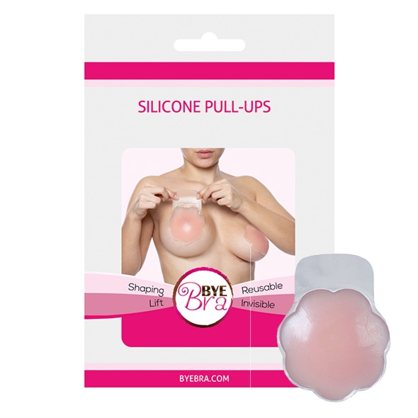 Silikonowe nakładki na sutki z efektem push up - Bye Bra Silicone Pull-Ups  M