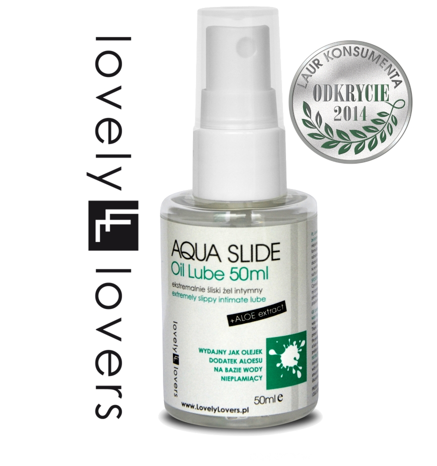 Olejek nawilżający z aloesem - Lovely Lovers AQUA SLIDE Oil Lube 50ml