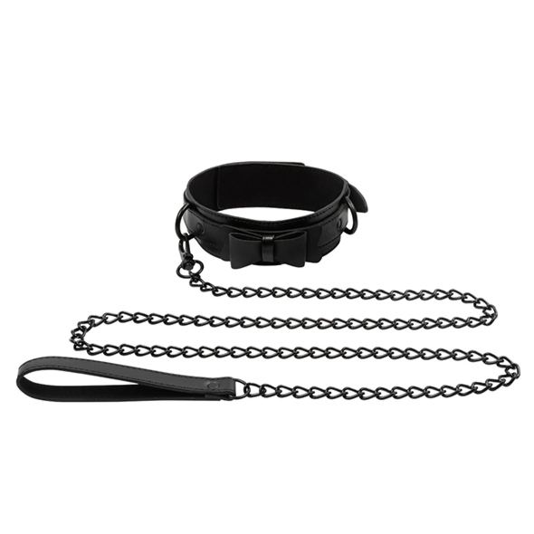 Zestaw BDSM smycz i obroża - Sportsheets Sincerely Bow Tie Collar Leash