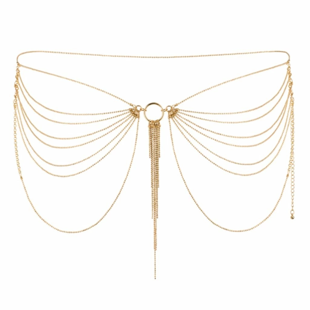 Bijoux Indiscrets Magnifique Waist Jewelry Gold - złoty pas z łańcuszkow