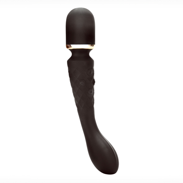Wibrator i masażer różdżka 2w1 - Bodywand Luxe 2-Way Wand Large Czarny