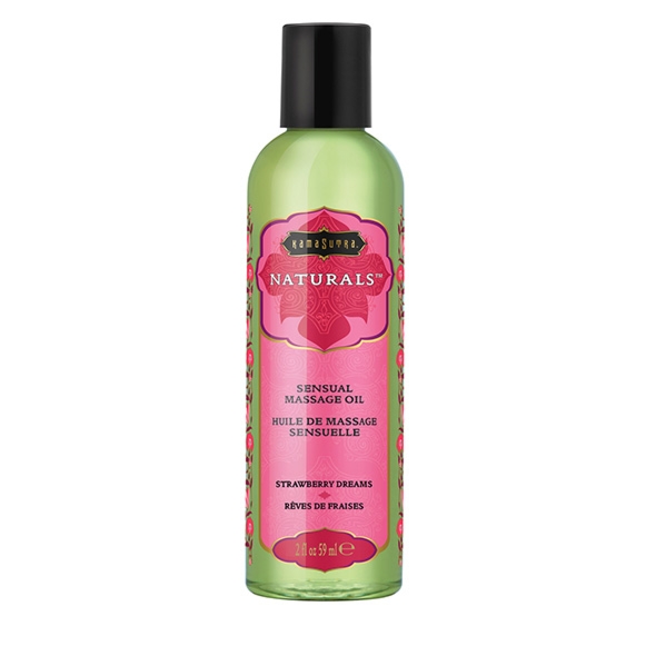 Lekki Olejek do masażu i nawilżania - Kama Sutra Naturals Massage Oil Truskawka - 59ml