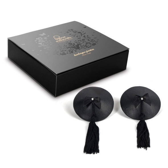 Nakładki na sutki - Bijoux Indiscrets Burlesque Pasties z chwostem