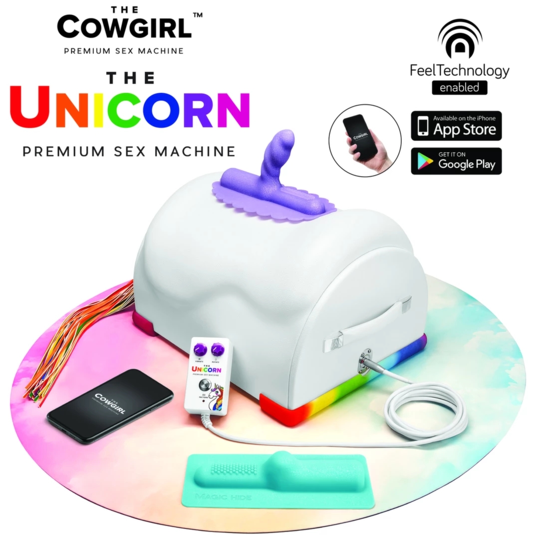 The Cowgirl Unicorn - Zaawansowana maszyna intymna z silikonową nakładką