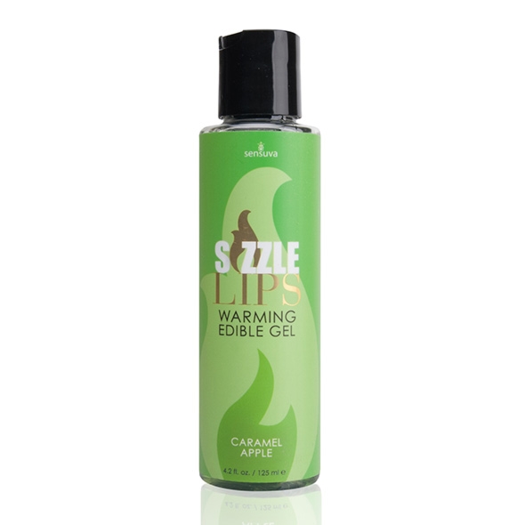 Żel rozgrzewający - Sensuva Sizzle Lips Warming Edible Gel 125 ml Jabłko