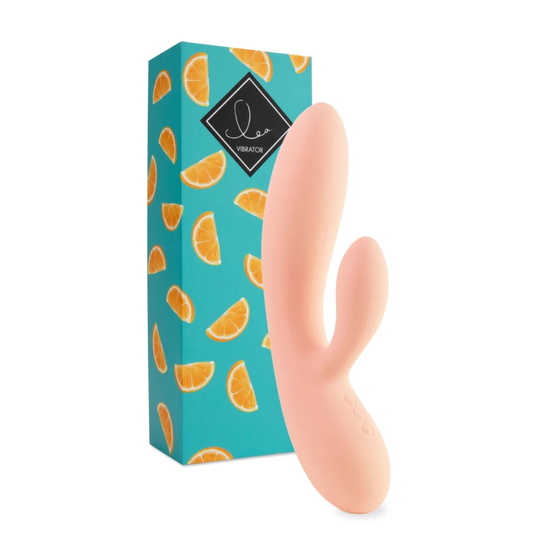 FeelzToys Lea Citrus silikonowy model dwusilnikowy 202mm pomarańczowy