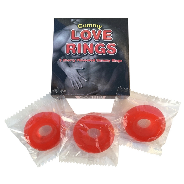 Słodkie pierścienie na penisa - Gummy Love Rings  