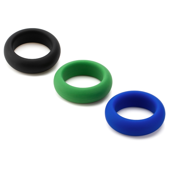 Zestaw pierścieni erekcyjnych na penisa i jądra - Je Joue Silicone C-Ring 3-Pack   