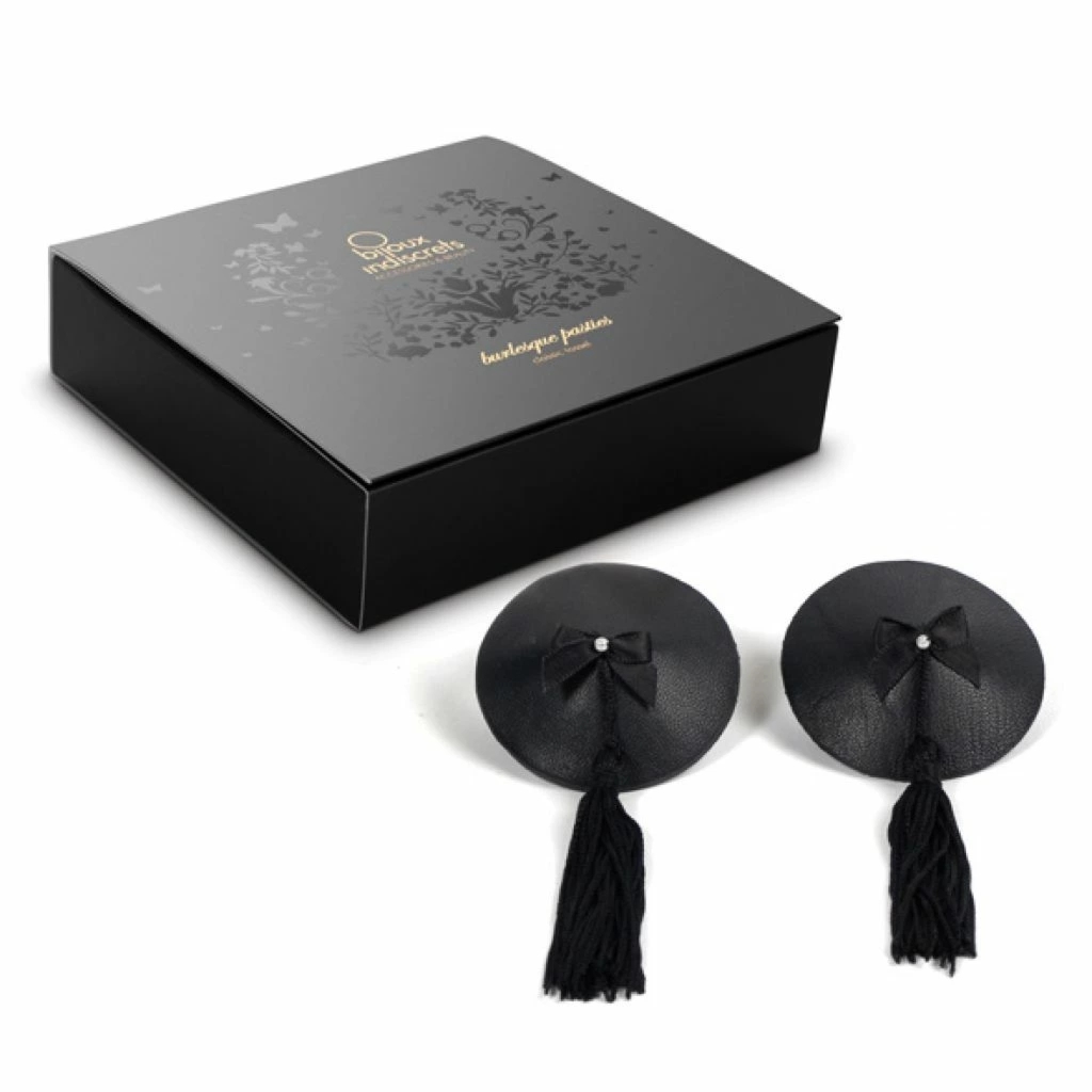 Bijoux Indiscrets Burlesque Pasties Black czarne nakładki ozdobne