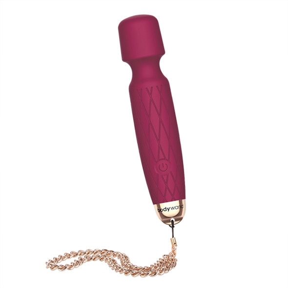 Miniaturowy ozdobny masażer łechtaczki - Bodywand Luxe Mini USB Wand Vibrator Różowy