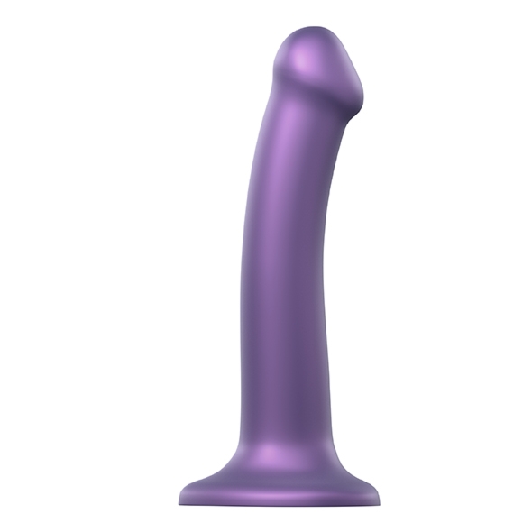 Dildo do strap-on - Strap-On-Me Mono Density Dildo Metallic Shine M Fioletowy