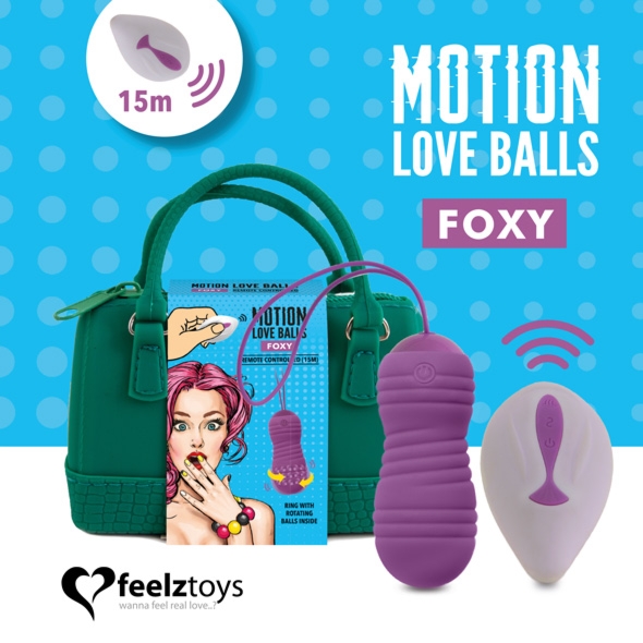 Zdalnie sterowane jajeczko stymulujące - Feelztoys Remote Controlled Motion Love Balls Foxy