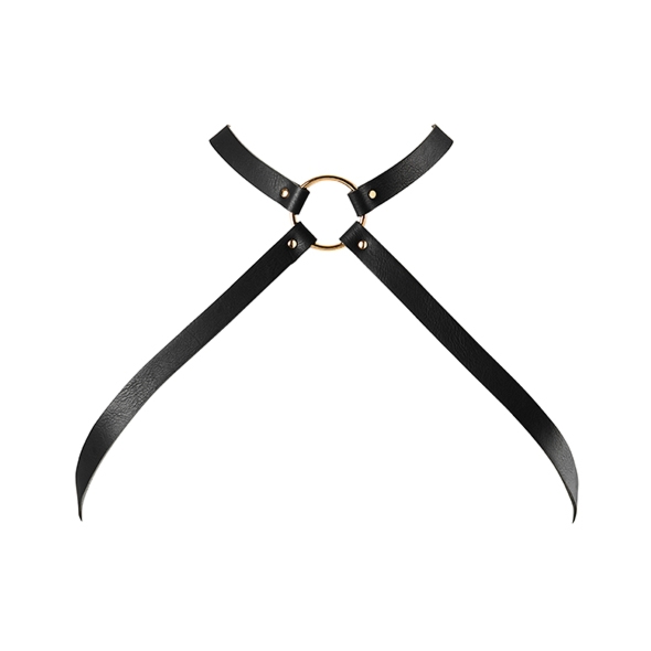 Uprząż na klatkę - Bijoux Indiscrets Maze Chest Thin Harness Czarny