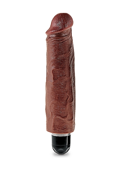 Pipedream King Cock -  dildo realistyczne WIBRACJE duży silny BRĄZOWE PVC - 18cm (7