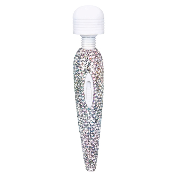 Masażer łechtaczki z kryształów Swarovsky - Bodywand Crystalized USB Wand Massager 