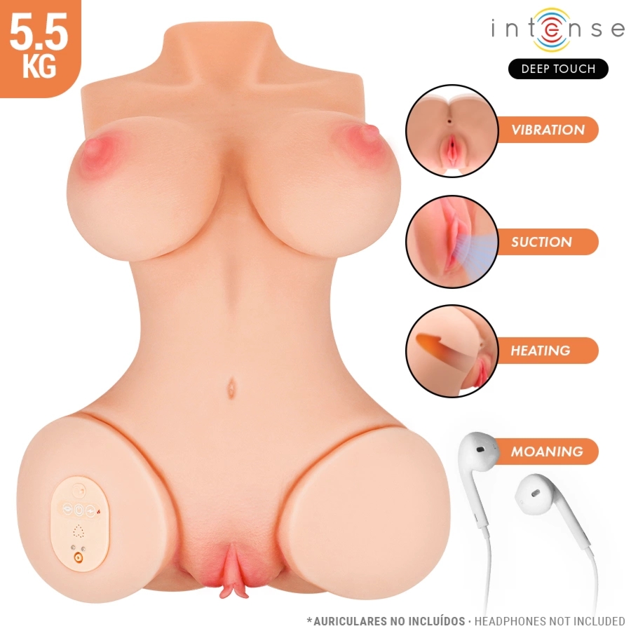 INTENSE Deep Touch Vero Torso z funkcją ssania, ciepłem, wibracją, pilot 5,5 kg