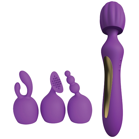 Masażer z nasadkami - Kama Sutra Rhythm Bhangra Full Body Massager  Fioletowy