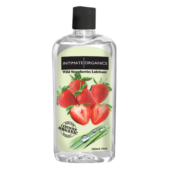 Smakowy żel nawilżający - Intimate Organics Wild Strawberries Lube 120 ml truskawki