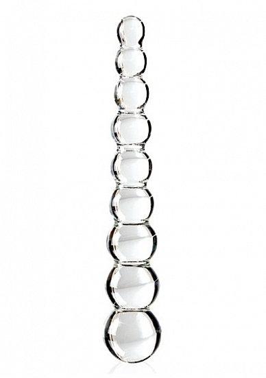 Pipedream Icicles - Plug Dildo szklany No. 2 przezroczysty kulkowy 21cm