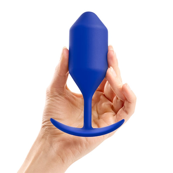 Plug analny z obciążnikiem - B-Vibe Snug Plug 4 Niebieski