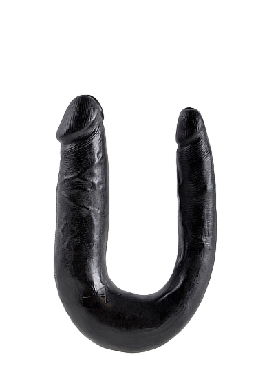Pipedream King Cock - dildo DWIE GRUBOŚCI PODWÓJNE czarne PVC - MAŁE