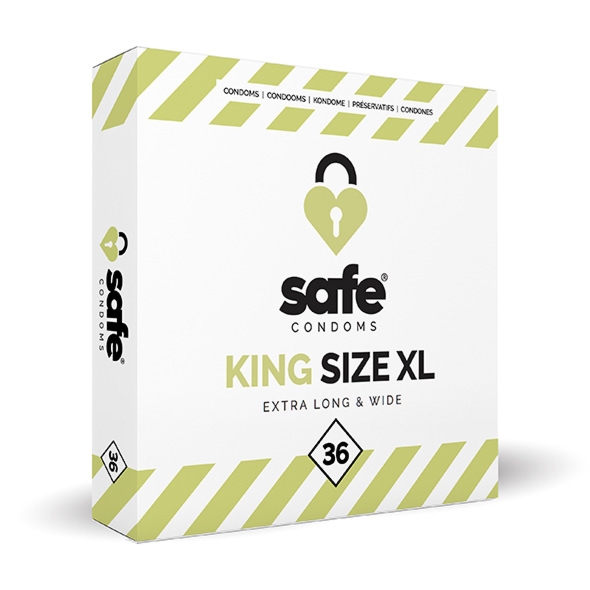 Prezerwatywy XL - Safe King Size XL Condoms 36 szt