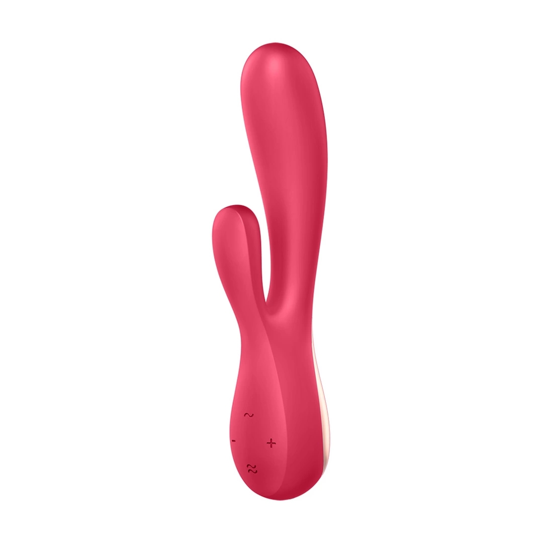 Satisfyer Mono Flex 2 - silikonowy model podwojny z obsługą aplikacji