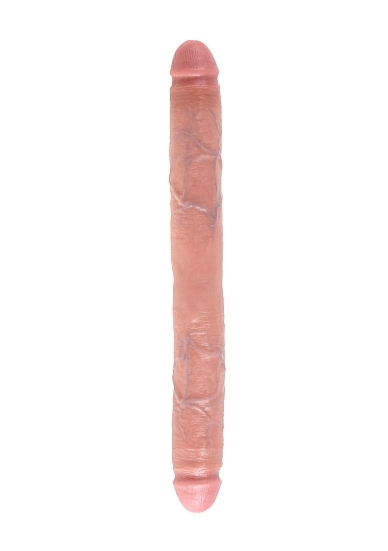 Pipedream King Cock - dildo Waginalno-Analne PODWÓJNE ,naturalny, PVC - 44cm (16")
