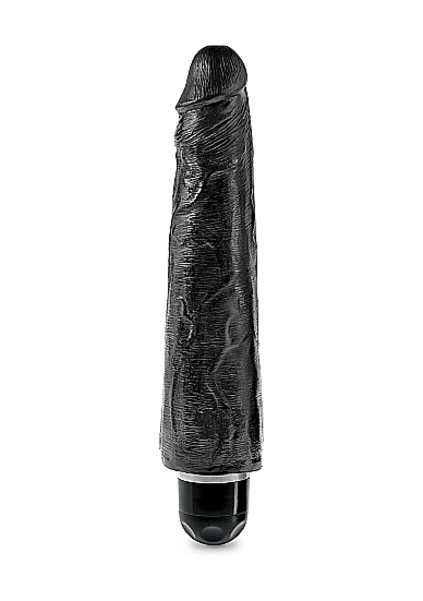 Pipedream King Cock - dildo realistyczne WIBRACJE czarne PVC - 23cm (9
