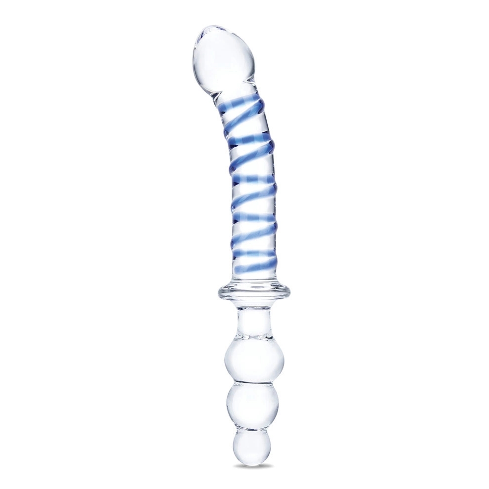 Glas Twister - Podwojny model szklany z ergonomicznymi końcowkami 23,5 cm