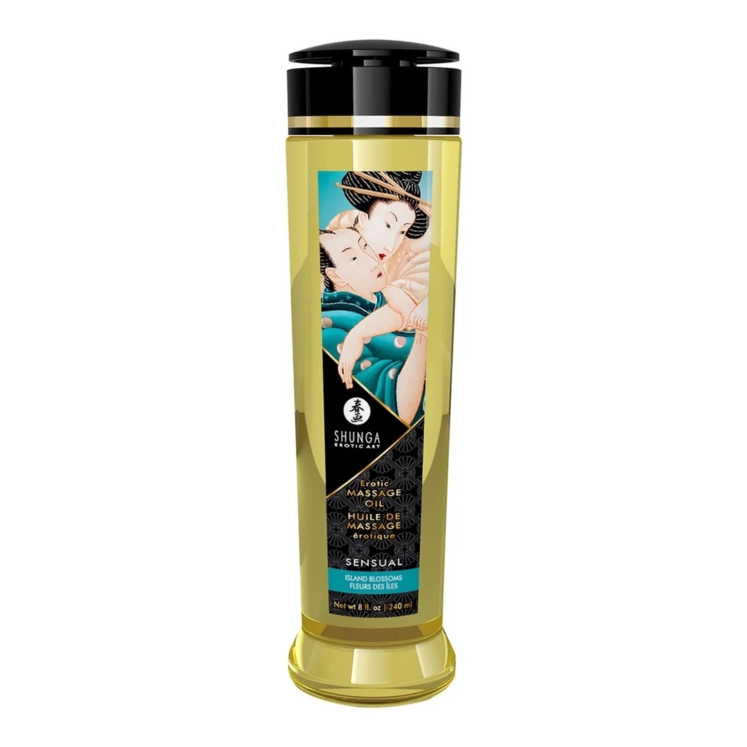 Shunga Wyspa Kwiatow Olejek do Masażu 240 ml, aromat kwiatowy