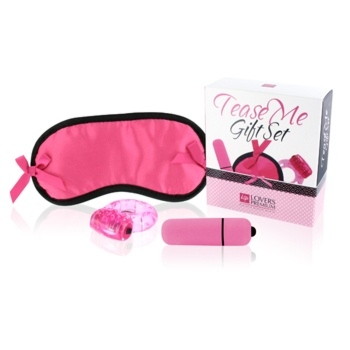 Zestaw erotycznych gadżetów LoversPremium - Tease Me Gift Set różowy