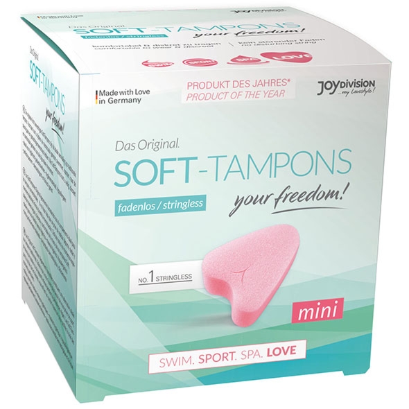 Tampony na specjalne okazje - Joydivision Soft-Tampons Stringless Mini 3 szt