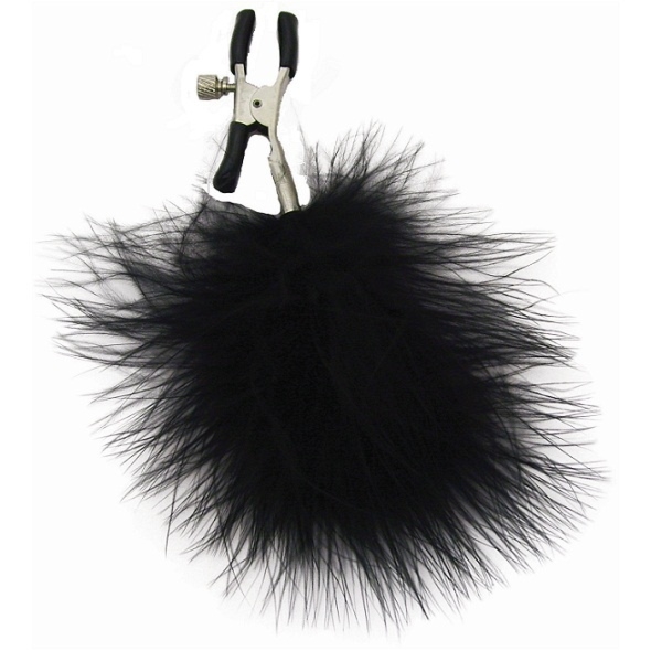 S&M Feathered Nipple Clamps – Zaciski na sutki, z futerkiem