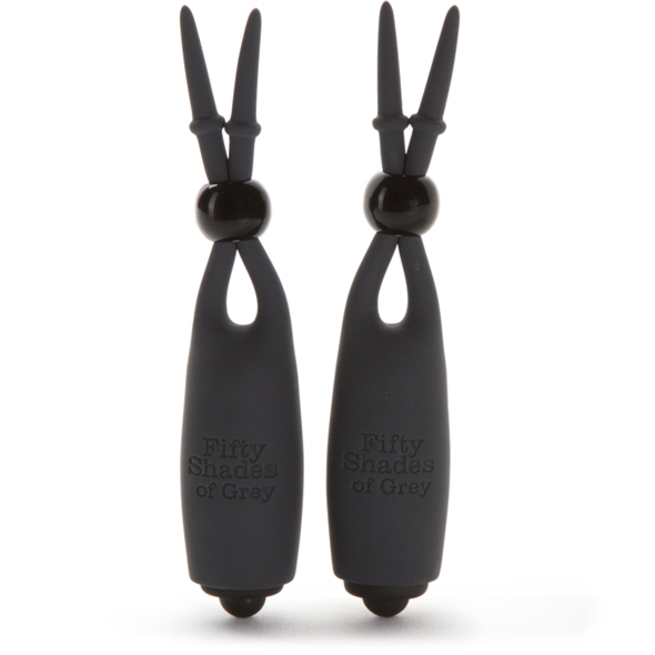 Wibrujące zaciski na sutki - Fifty Shades of Grey Vibrating Nipple Clamps