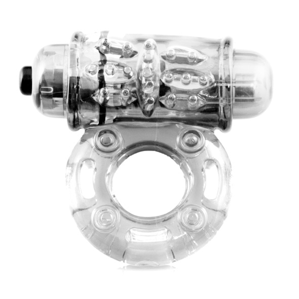 Pierścień erekcyjny ze stymulatorem - The Screaming O Owow Clear