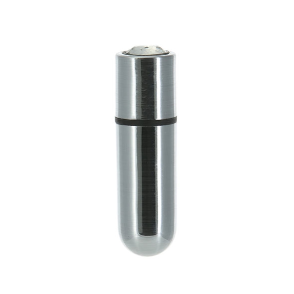Mały masażer wibrator - PowerBullet First Class Mini Bulllet with Crystal 9 Function Srebrny