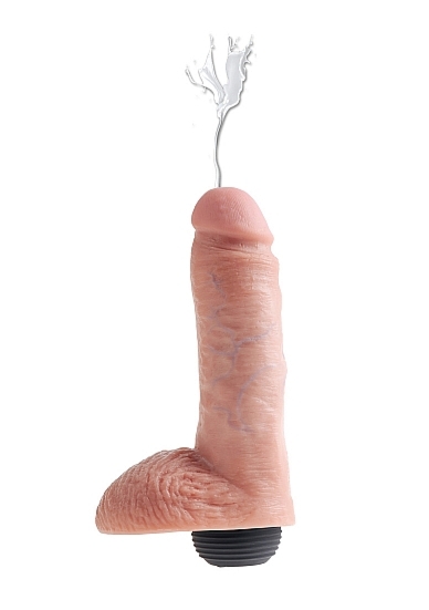 Pipedream King Cock - dildo z wytryskiem + sztuczna sperma - naturalne - 20cm (8")