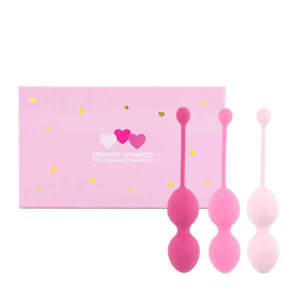 Zestaw do treningu mięśni kegla dla zaawansowanych - FeelzToys FemmeFit Advanced Pelvic Muscle Training Set 3 pcs  