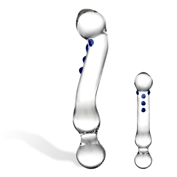 Dildo ze szkła - Glas Curved G-Spot Glass Dildo