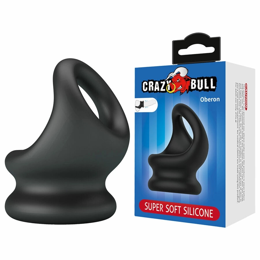 CRAZY BULL Oberon silikonowy pierścień wspierający czarny uniwersalny