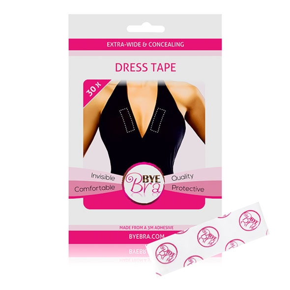 Taśma modelująca do ubrań - Bye Bra Dress Tape - przezroczysta 30 sztuk