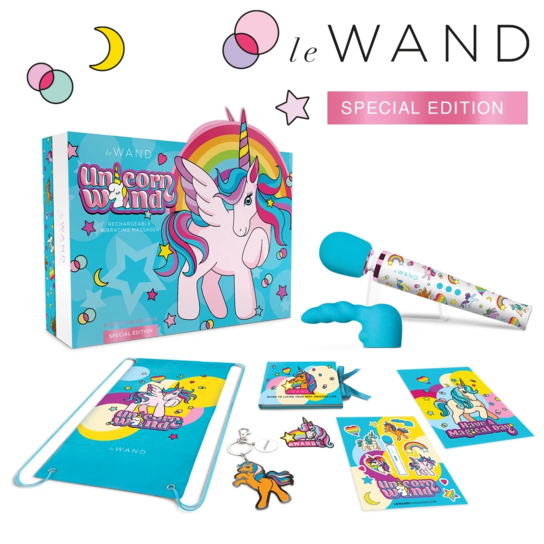 Le Wand Unicorn Wand Zestaw 8-elementowy limitowana edycja masażera