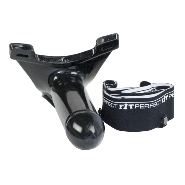 Strap-on wydrążony - Perfect Fit Armour Knight  XL rozmiar L/XL czarny